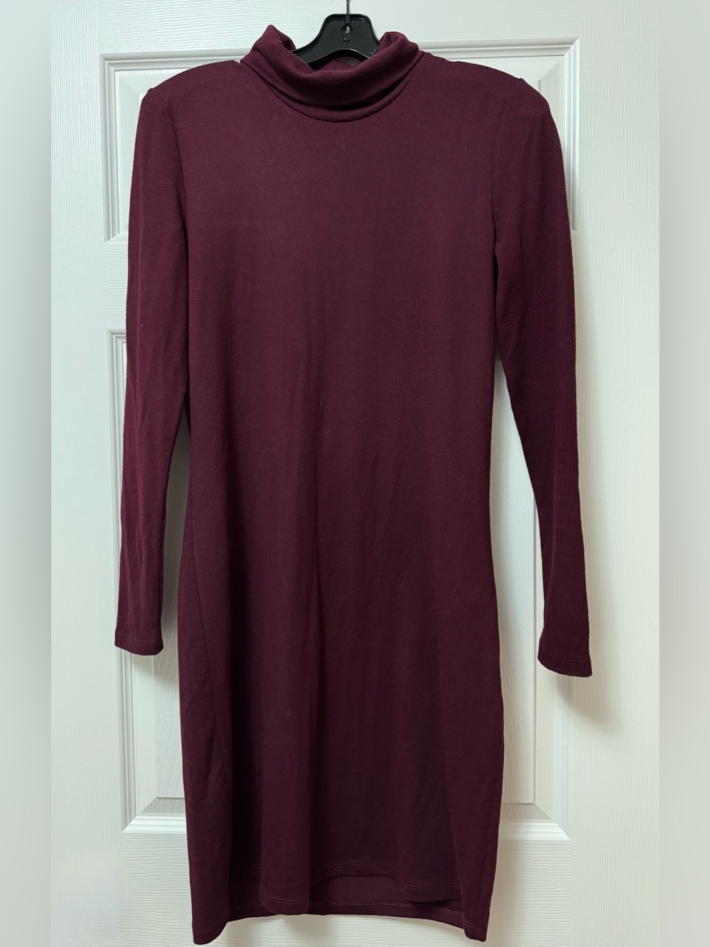 Vero Moda Burgundy Turtleneck Long Sleeve Dress